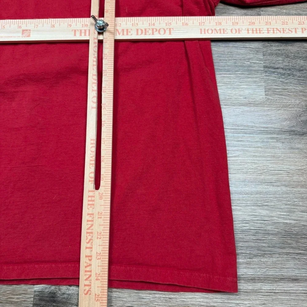 vintage 90s red tag center swoosh red long sleeve shirt